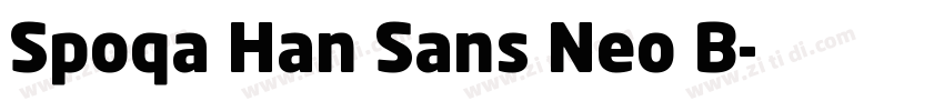 Spoqa Han Sans Neo B字体转换